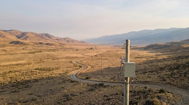 Resilient power network crosses a dry smoke hazed basin