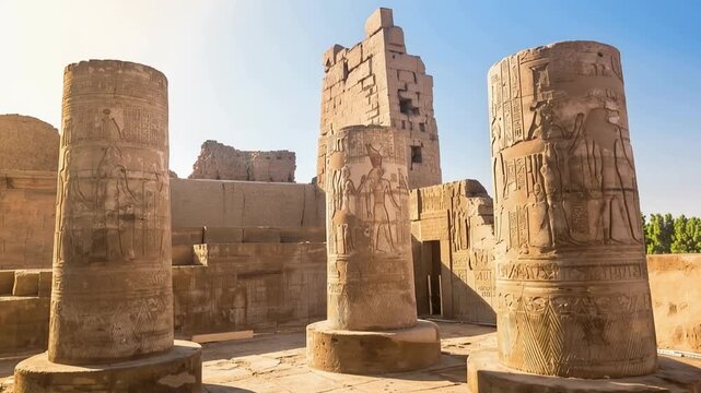 Philae temple in aswan on the Nile in Egypt