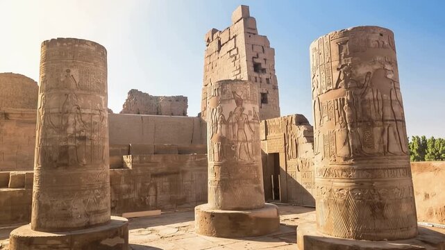 Philae temple in aswan on the Nile in Egypt