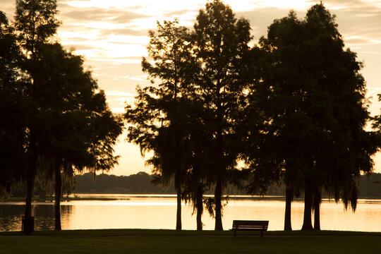 Beautiful lake at a retirement community in central Florida