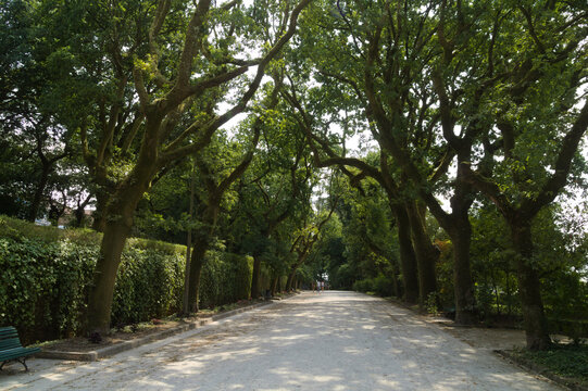 Historic Alameda Park Public Gardens in Santiago de Compostela
