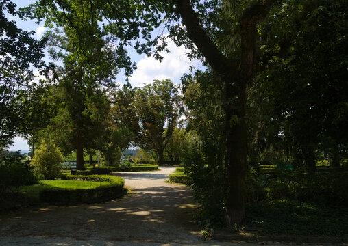Historic Alameda Park Public Gardens in Santiago de Compostela

