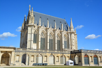 Fototapeta premium PARIS FRANCE: Sainte-Chapelle de Vincennes is a Gothic royal chapel is a massive 14th and 17th century French royal fortress 