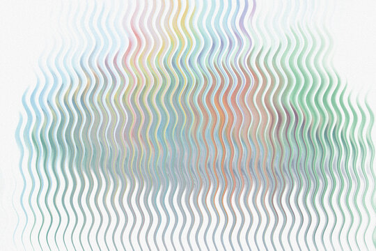 Multicolor abstract vertical wavy pattern with white background