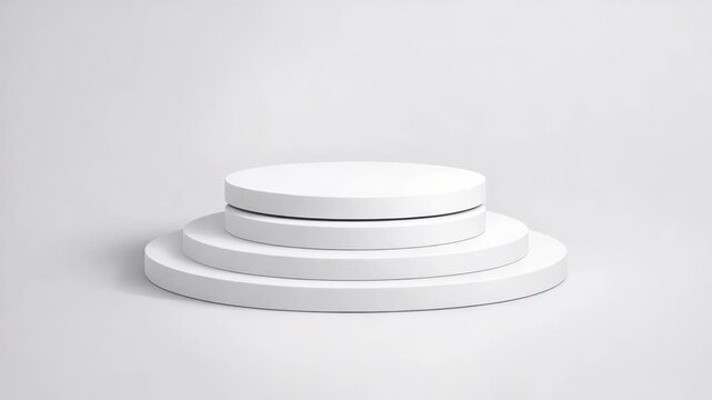 An abstract art piece featuring a stack of circles.