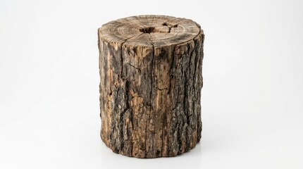 Naklejka premium Rustic Tree Stump Accent Table or Stool.