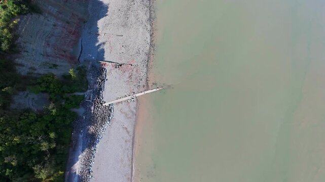 Drone video of Penarth Pier, Promenade, Beach, Cliffs and Coast