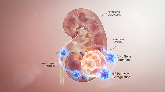 Clear Cell Renal Cell Carcinoma with VHL Gene Mutation and Vascular Invasion in Renal Cortex