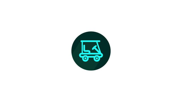 Golf Buggy Icon Animation