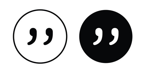 Fototapeta premium Comment quote icon solid symbol collection