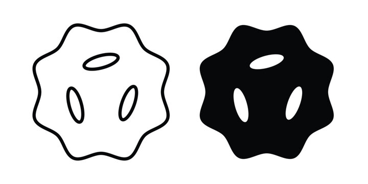 Microorganism icon solid symbol collection