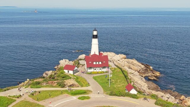 Areal view of Portland light house