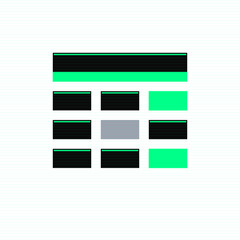 Fototapeta premium Data Table Terminal CRT Duotone Pixel Art Analytics Vector Icon