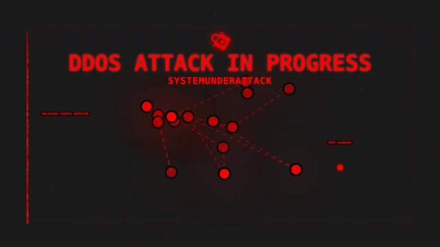 Motion of Red Dots Indicating Dogs Attack in Progress with Dynamic Visuals.