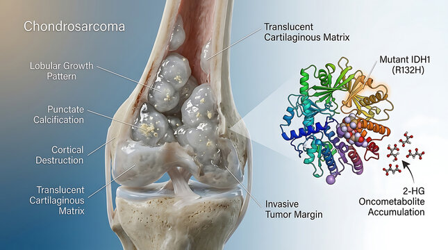 Chondrosarcoma with IDH1 Mutation and Lobular Cartilaginous Growth in Pelvic Bone