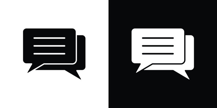Talk bubble speech icon solid pictogram bundle