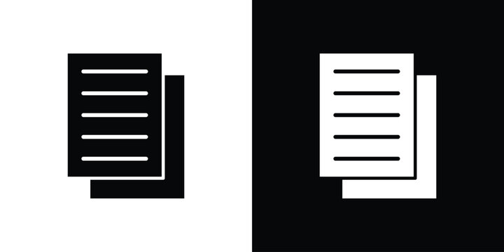 Duplicate icon solid pictogram bundle