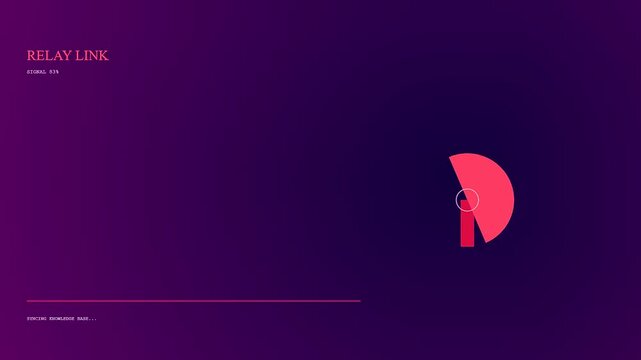 The dynamic circular radar interface with ai copilot animation displays scanning progress and rotating graphical elements in a smooth motion across the deep purple screen