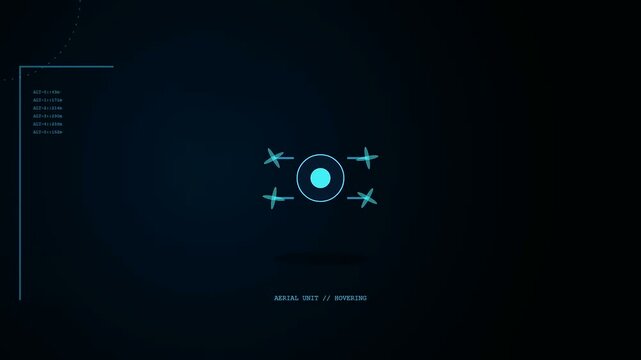 a glowing neon ai copilot symbol pulses rhythmically within a dark digital interface showing various flight altitude data readings in this motion graphics animation sequence