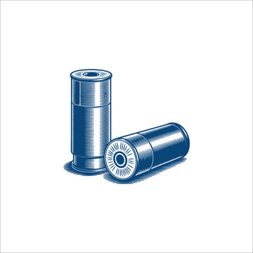 Vintage Shotgun Shells Ammunition Vector Icon