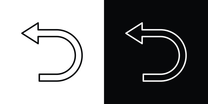 Undo icon line art collection