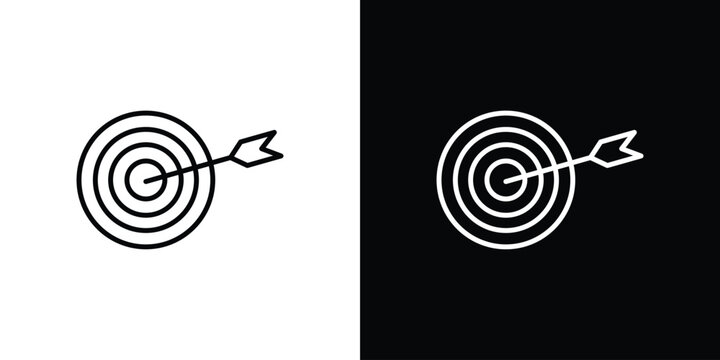 Bulls eye icon line art collection