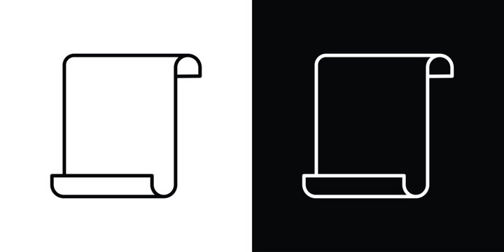 Scroll icon line art collection
