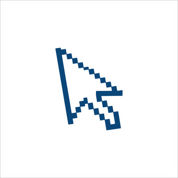Pixel Art Mouse Cursor Arrow Vector Icon