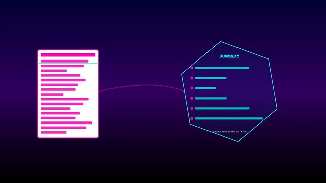 A digital ai copilot processes diverse textual data sets through animated interface modules while glowing node points represent information transformation within a dark virtual environment workspace