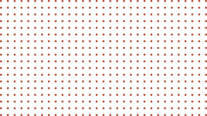 Terracotta brown polka dot grid pattern on a clean white background, symmetrical geometric shape arrangement in landscape orientation © CaptaiN