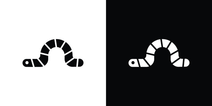 Worm icon outline elements series