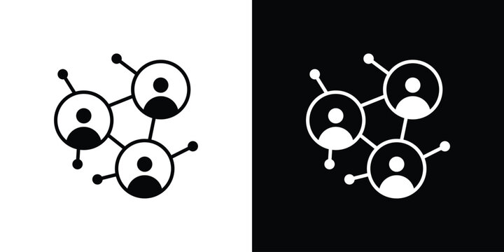 Business Connections icon outline elements series