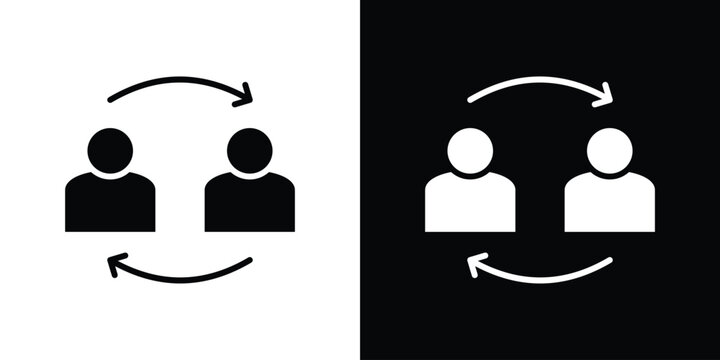 employee turnover icon outline elements series