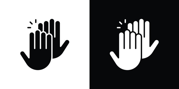 High Five icon outline elements series