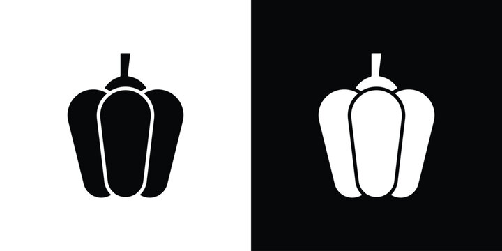 Bell pepper icon outline elements series