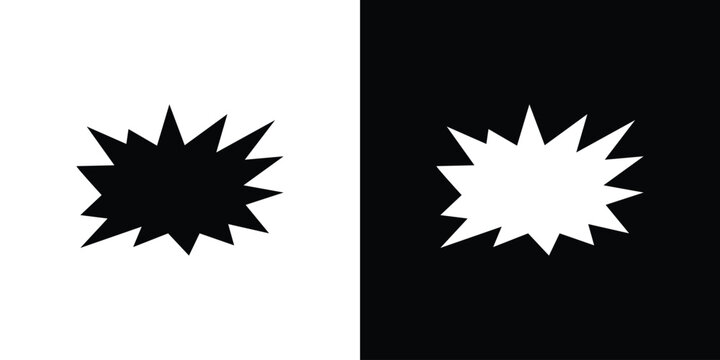 Explosion icon outline elements series