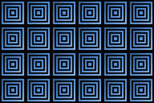 Seamless mirror pattern in blue, black - modern gradient geometric background for wallpaper, textile and wrapping paper design