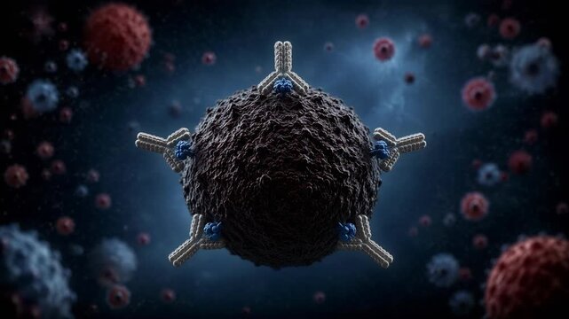 Monoclonal Antibodies Targeting Tumor Cells with Specific Receptor Binding Inducing Tumor Cell Death Scientific Medical Animation