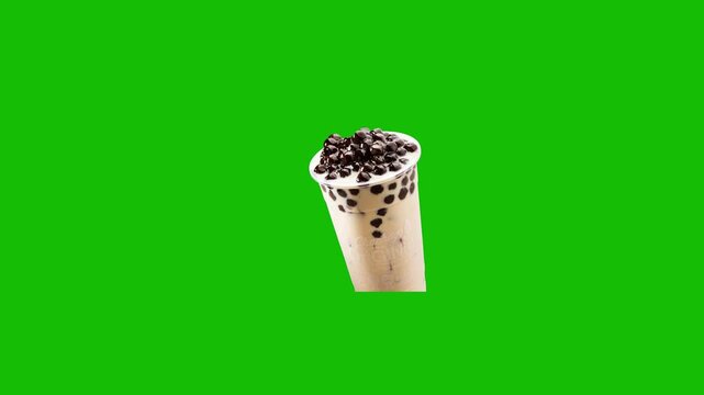 Bubble wow chat green screen animation, thought bubble icon animation, speech bubble 4k animated & black background.