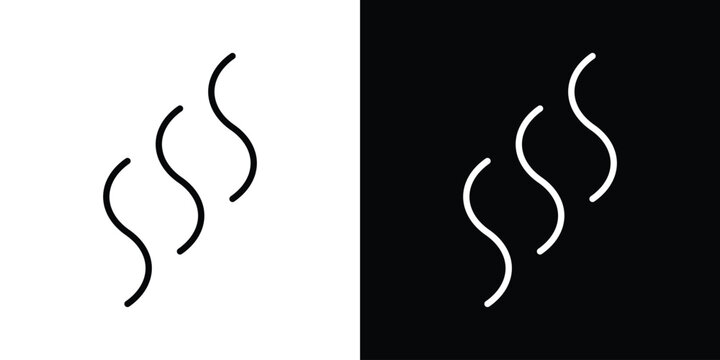 Smoke steam silhouette icon