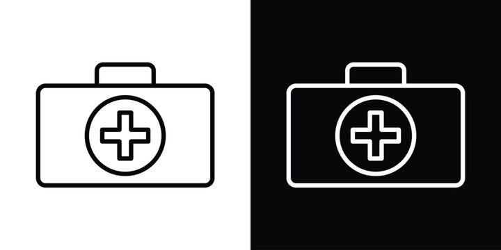 Medical aid kit icon