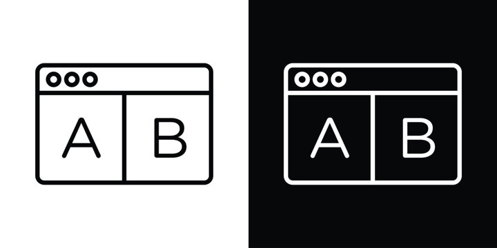 A B testing icon