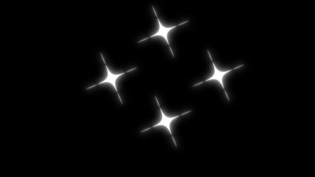 Twinkling star shine effect with optical starlight ray, glowing particle dust and exploding bubble for abstract visual backdrop edit