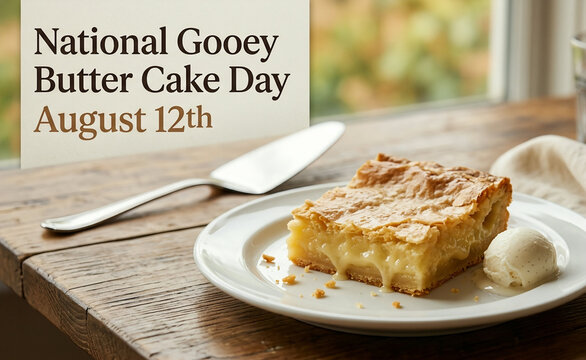 National Gooey Butter Cake Day August 12th