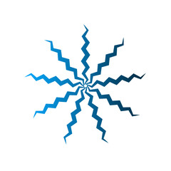 Fototapeta premium Radial decoration icon design template