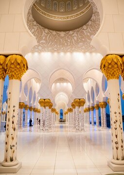 interior of a mosque in muscat oman