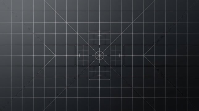 Grid lines intersect on a dark gradient background to create a precise structural template.