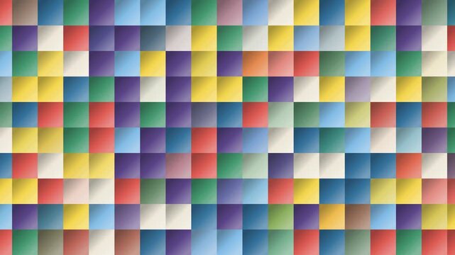 Seamless geometric pattern loop in orange, purple, cream - modern animated 4K motion background for video editing, social media and presentation