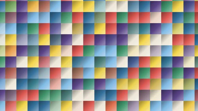 Seamless geometric pattern loop in orange, purple, cream - contemporary animated 4K motion background for video editing, social media and presentation