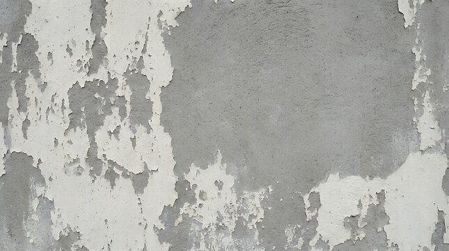 Weathered cement surface texture backdrop with flaking paint forming non-objective design Ashen cement structure showing coarse exterior character and chipping pigment offering an empty setting